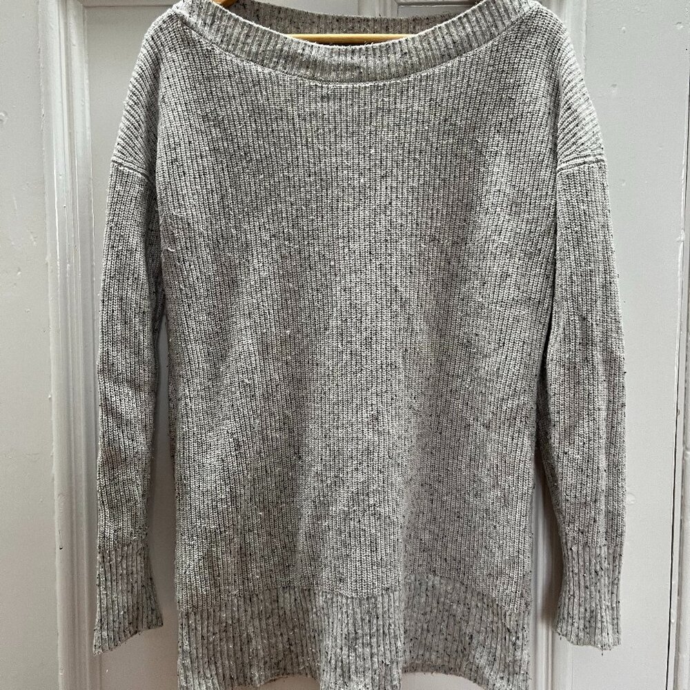 Gap Maternity Heathered Grey Boatneck merino sweater